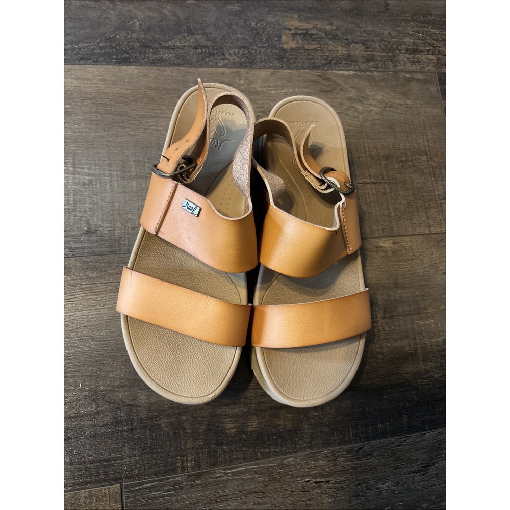 Reef Horizon Hi Buckle Sandals Women's Size 8 Cognac